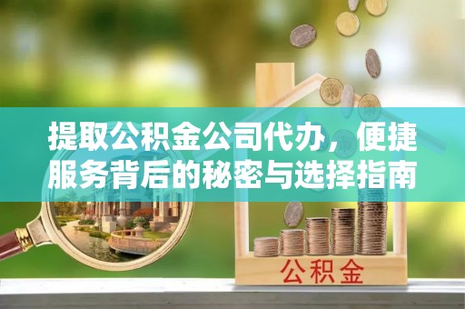 二水提取公积金公司代办，便捷服务背后的秘密与选择指南