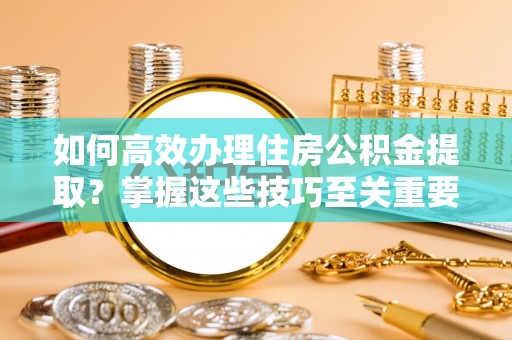 二水如何高效办理住房公积金提取？掌握这些技巧至关重要