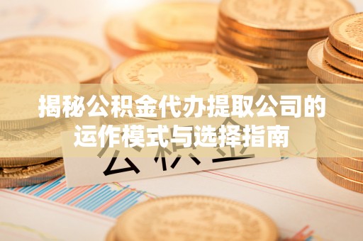 二水揭秘公积金代办提取公司的运作模式与选择指南