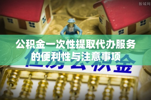 二水公积金一次性提取代办服务的便利性与注意事项