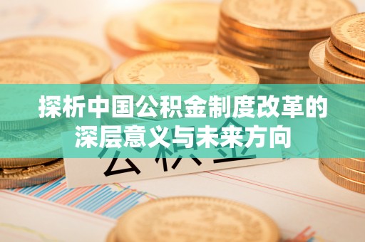 二水探析中国公积金制度改革的深层意义与未来方向