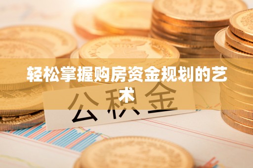 二水轻松掌握购房资金规划的艺术