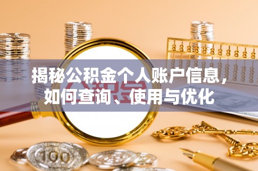 二水揭秘公积金个人账户信息，如何查询、使用与优化