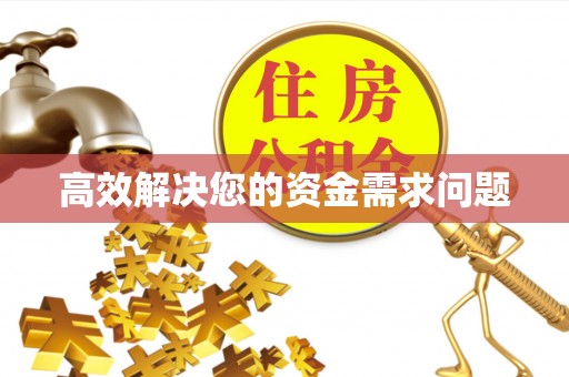 二水高效解决您的资金需求问题