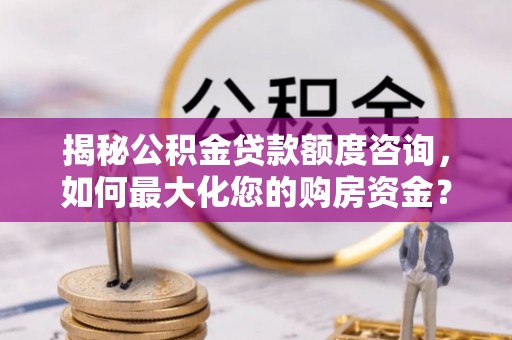 二水揭秘公积金贷款额度咨询，如何最大化您的购房资金？
