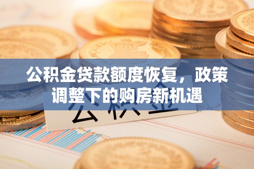 二水公积金贷款额度恢复，政策调整下的购房新机遇