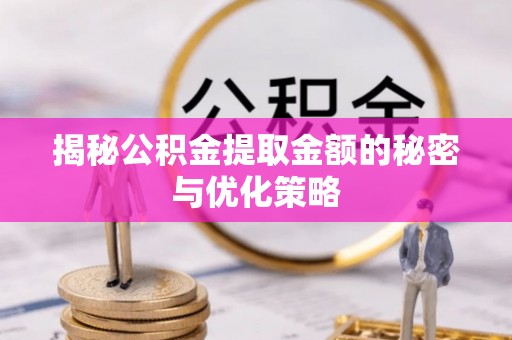二水揭秘公积金提取金额的秘密与优化策略