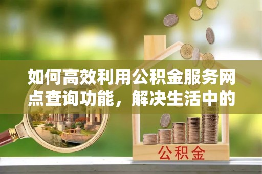 二水如何高效利用公积金服务网点查询功能，解决生活中的资金难题