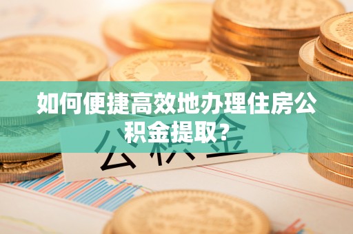 二水如何便捷高效地办理住房公积金提取？