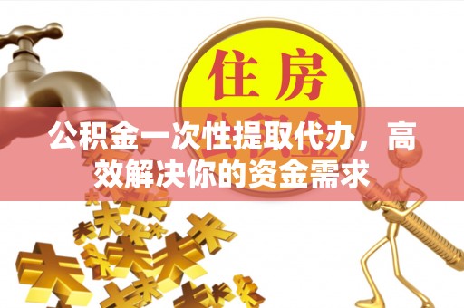 二水公积金一次性提取代办，高效解决你的资金需求